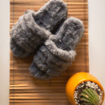 Pantuflas Pelo Gris