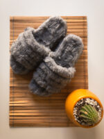 Pantuflas Pelo Gris