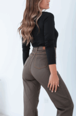 Jeans Mom tiro alto verde militar - Imagen 4